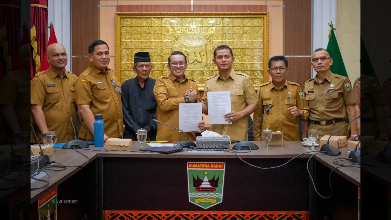 Dua Bupati, Eka Putra dan Jon Firman Pandu sepakat serahkan sengketa batas wilayah nagari Simawang dengan Bukit Kanduang ke Mendagri